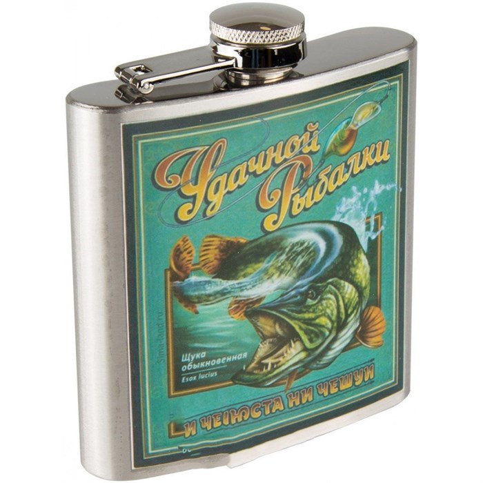 Фляжка Удачной рыбалки Щука "Helios" 180 мл XK-6OZ 14832