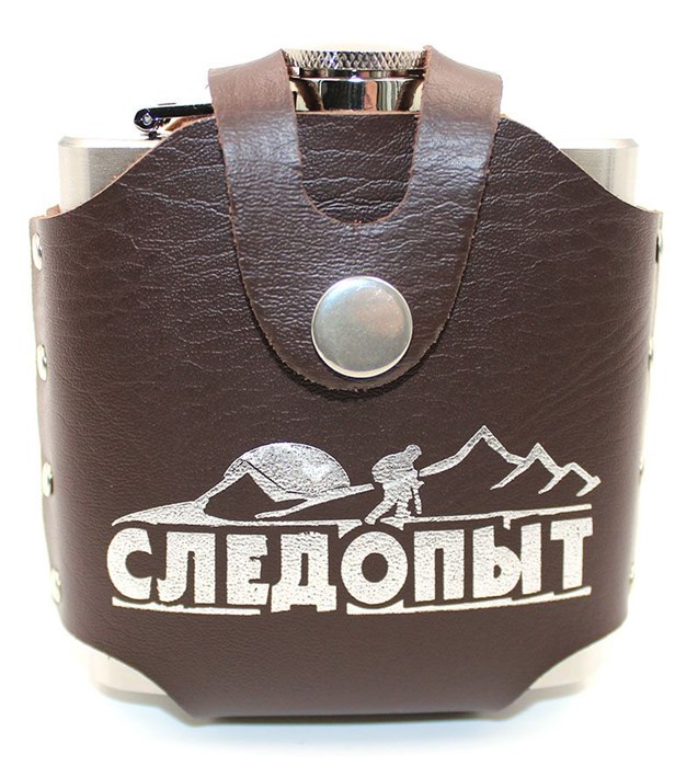 Фляжка в кож. чехле, 180 мл, цв. корич "Следопыт" PF-BD-F12 Freezly 4922