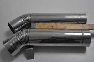 Труба дымохода для печи угловая (45 градусов) 69724