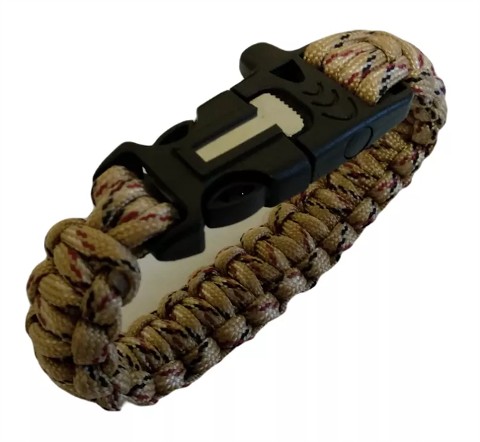 Браслет "Следопыт" из паракорда со свистком и огнивом, PF-PD-02 36492